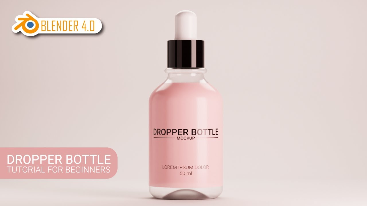 DROPPER BOTTLE TUTORIAL Blender 4.0.1 || how to make a dropper bottle in blender ||