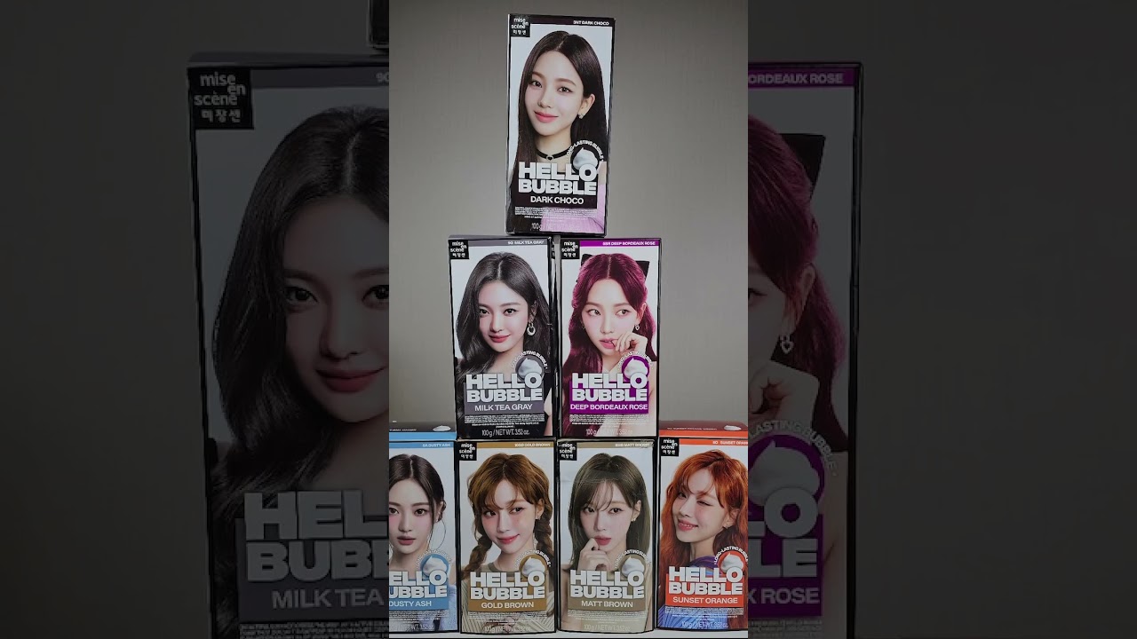 Aespa hair color foam #&aelig;spa #hellobubble #koreanmakeup #haircolor #korea #آسپا