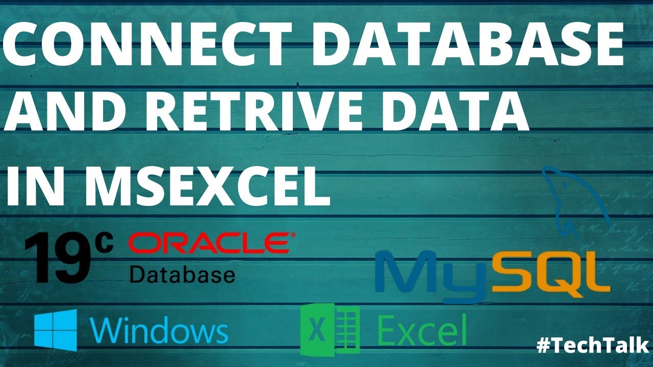 How to retrieve data from database in excel