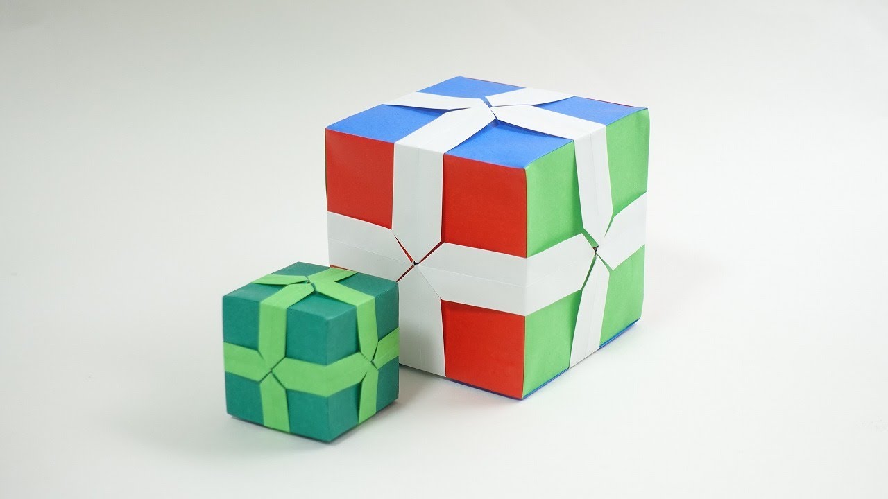 Modular Origami Cross Binding Cube / ユニット折り紙　立方体十字縛り