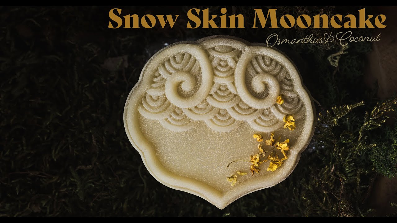 Snow Skin Mooncakes de Osmanthus y coco