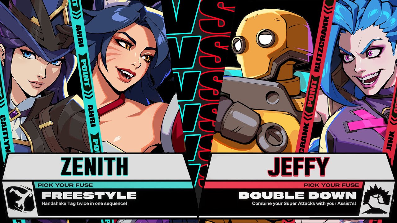Zenith (Ahri/ Caitlyn) vs Jeffy (Blitzcrank / Jinx) - 2XKO