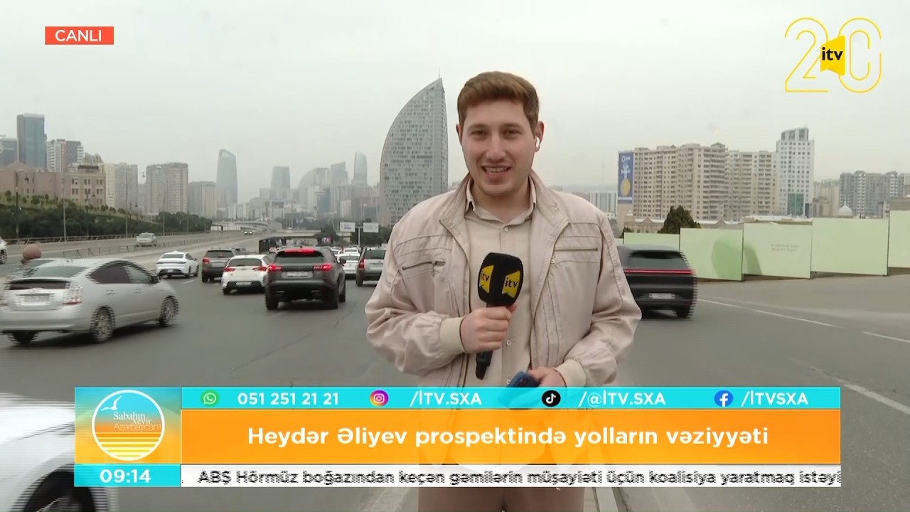 Heydər Əliyev prospektində yolların vəziyyəti