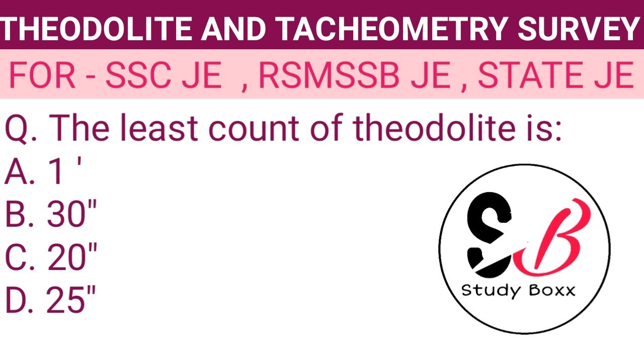 theodolite surveying previous year question paper for ssc je | civil engineering| by study box