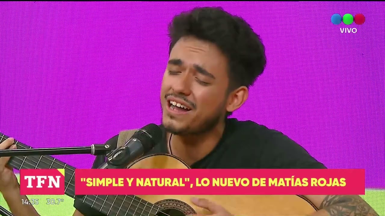 Matías Rojas templa su voz en Telefe Noticias, preparándose para su primer Jesús María.