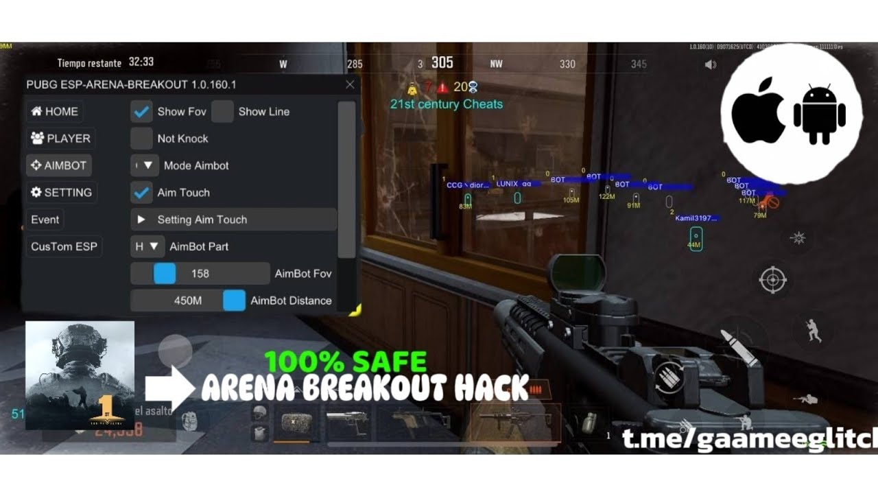 🔥Arena Breakout Mobile Hack Mod Men&uacute; for Android & iOS | Aimbot + ESP | 100% Undetectable Cheat✅
