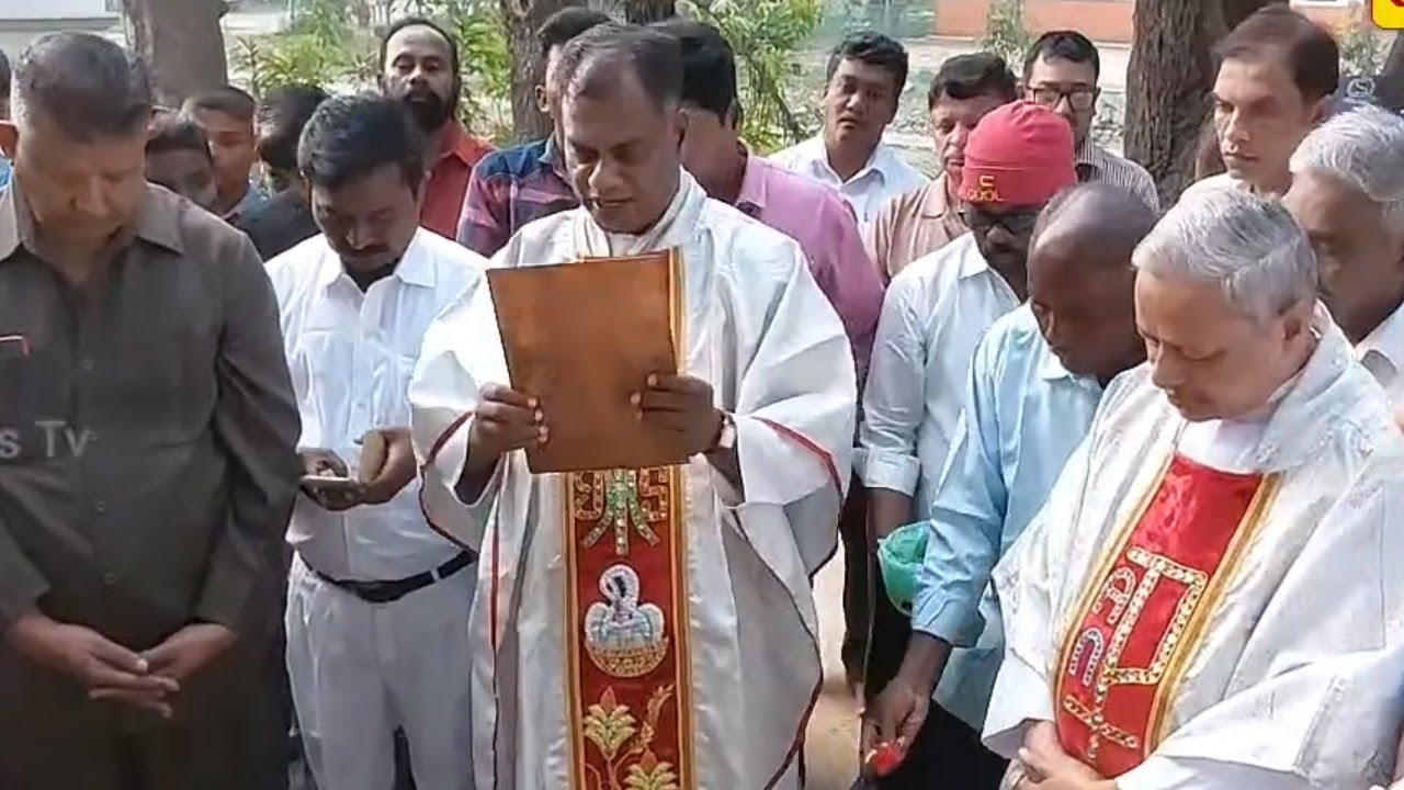 ஒரு கல் தூண் மாதா அடிப்பாகம் அர்ச்சிப்பு | வில்லியனூர் மாதா திருத்தலம் | Villianur Lourdes Shrine