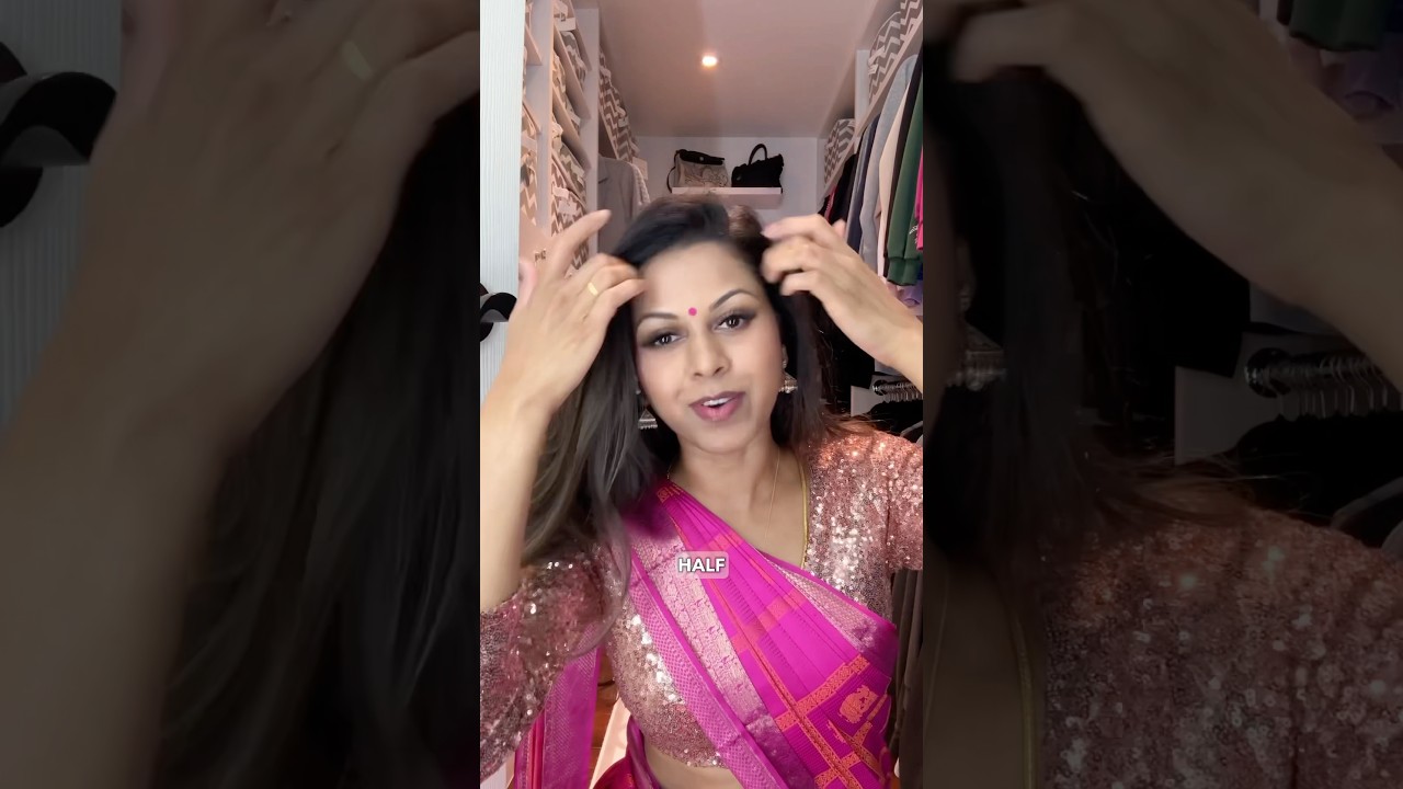 Saree Look For Wedding Guest | silk saree draping styles | how to wear saree for beginners | #shorts