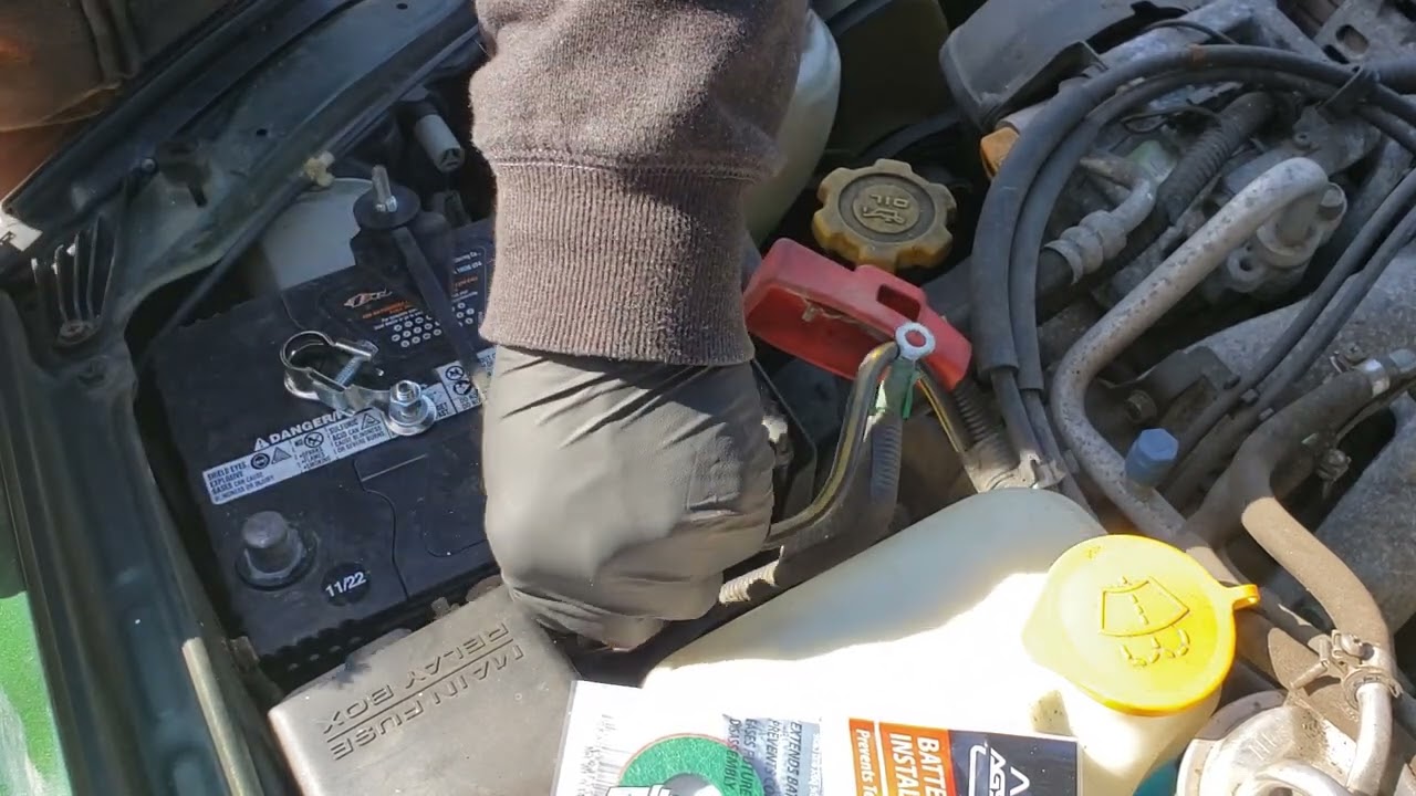 Subaru Outback Battery Terminal End Replacement 2002 and Others with a Bolt on Ring Terminal cable