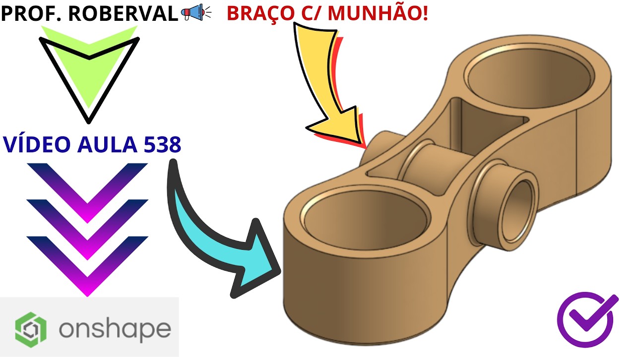 Aula 538 - Modelamento do Braço com Munhão no Ptc Onshape