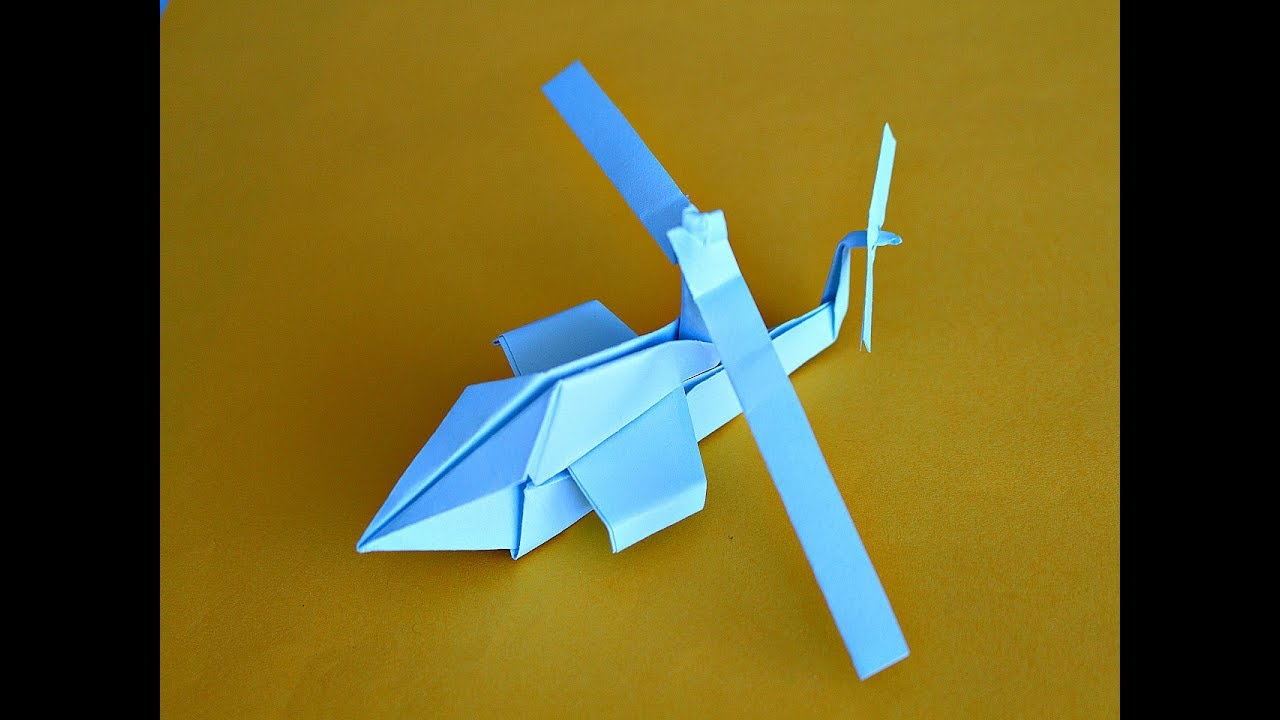 Оригами Вертолёт из бумаги. Origami Helicóptero de papel DIY Paper Helicopter