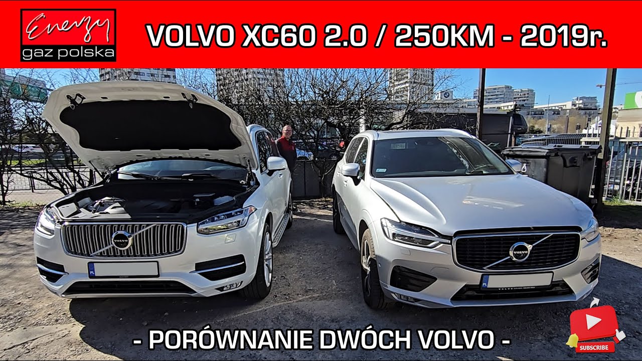 POR&Oacute;WNANIE DW&Oacute;CH VOLVO XC90 I XC60 - VOLVO XC60 2.0 250KM - 2019r MONTAŻ LPG BRC MAESTRO W EGP
