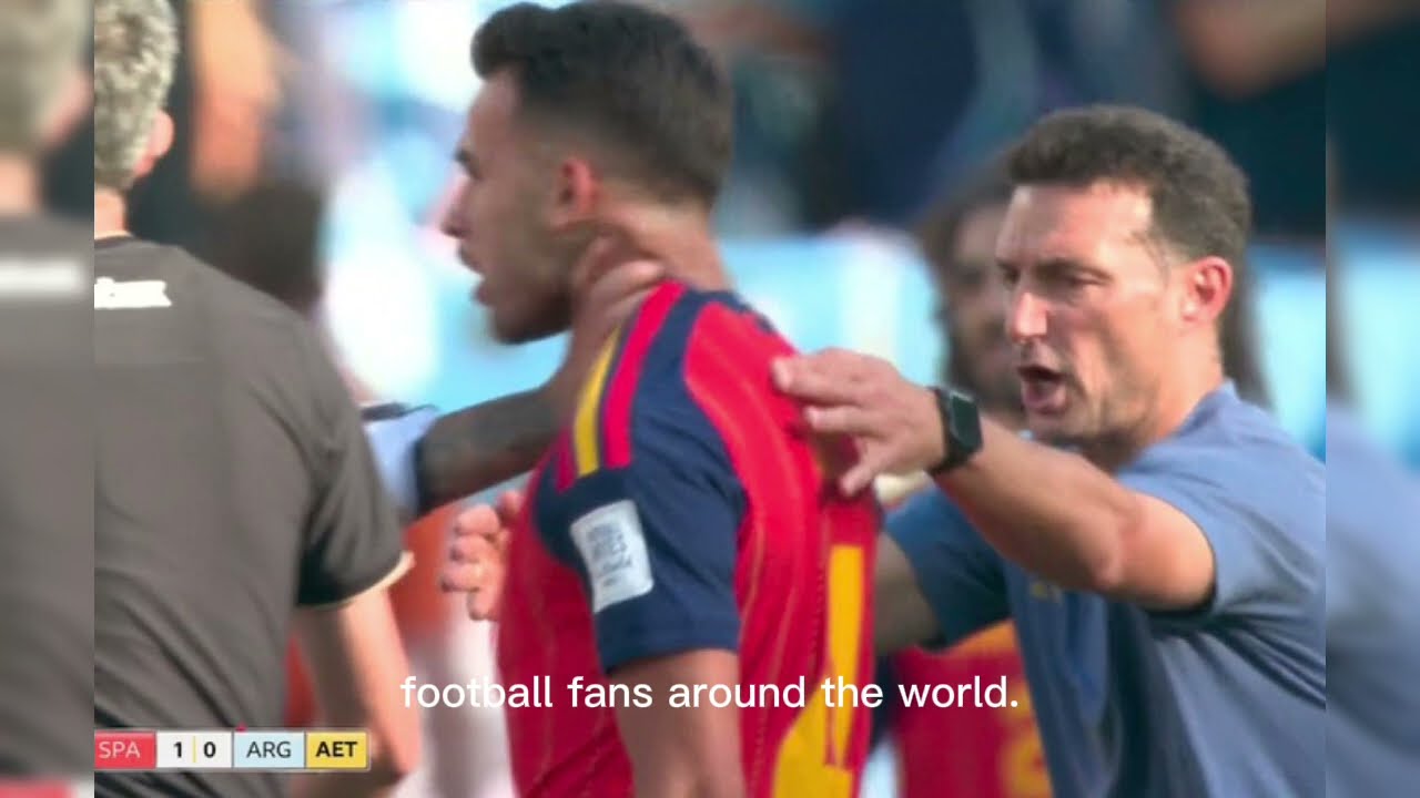 Leandro Paredes vs Eric Garc&iacute;a fight after Spain beat Argentina to win World Cup Trophy 2026
