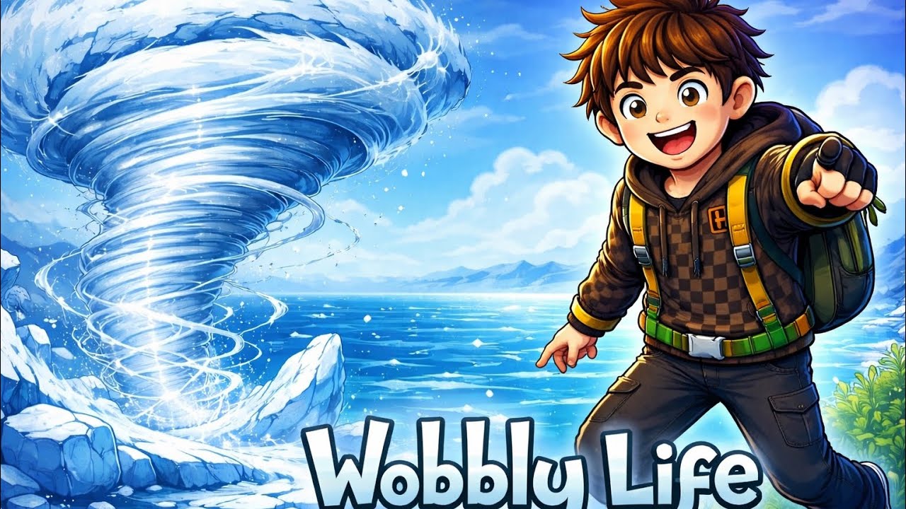 🌪️ ich bin in einen TORNADO gesprungen! 😱 Fallschirm freigeschaltet in Wobbly Life 🪂🔥