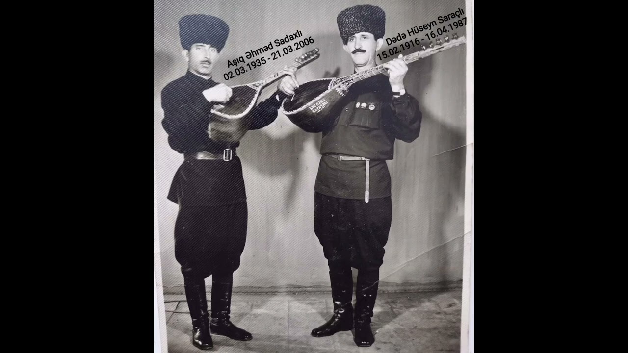Aşıq Hüseyn Saraçlı və şəyirdi aşıq Əhməd Sadaxlı.Novruz Qəndab dastanı.