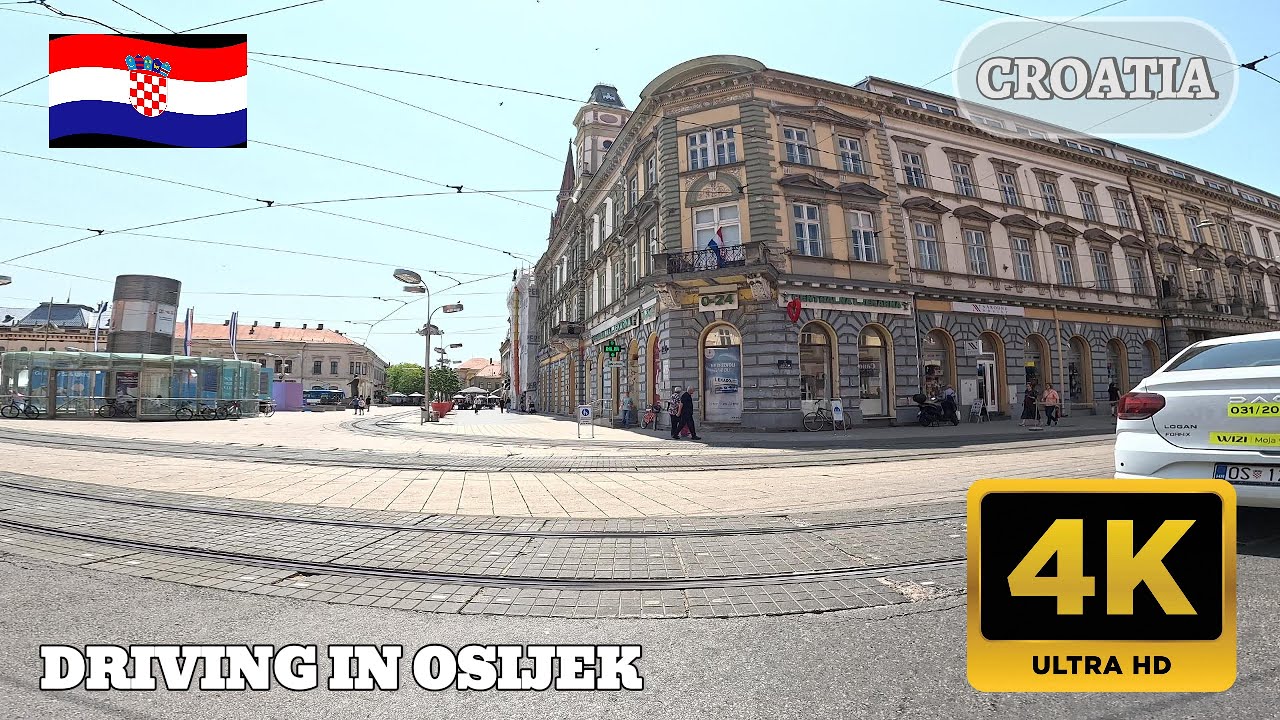 Driving in Osijek, Croatia [4K UHD] Vožnja kroz Osijek