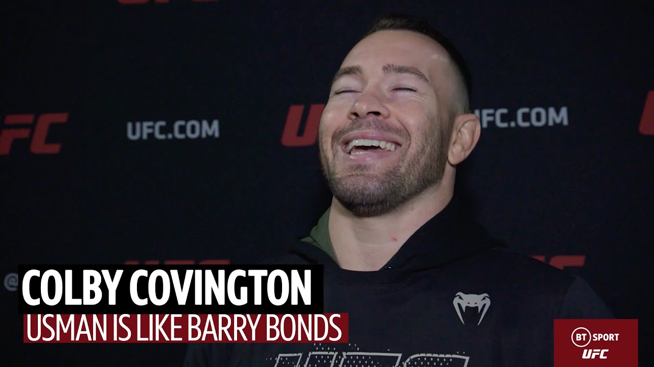 'They didn't catch Barry Bonds either!' Covington on Kamaru Usman's USADA jacket.