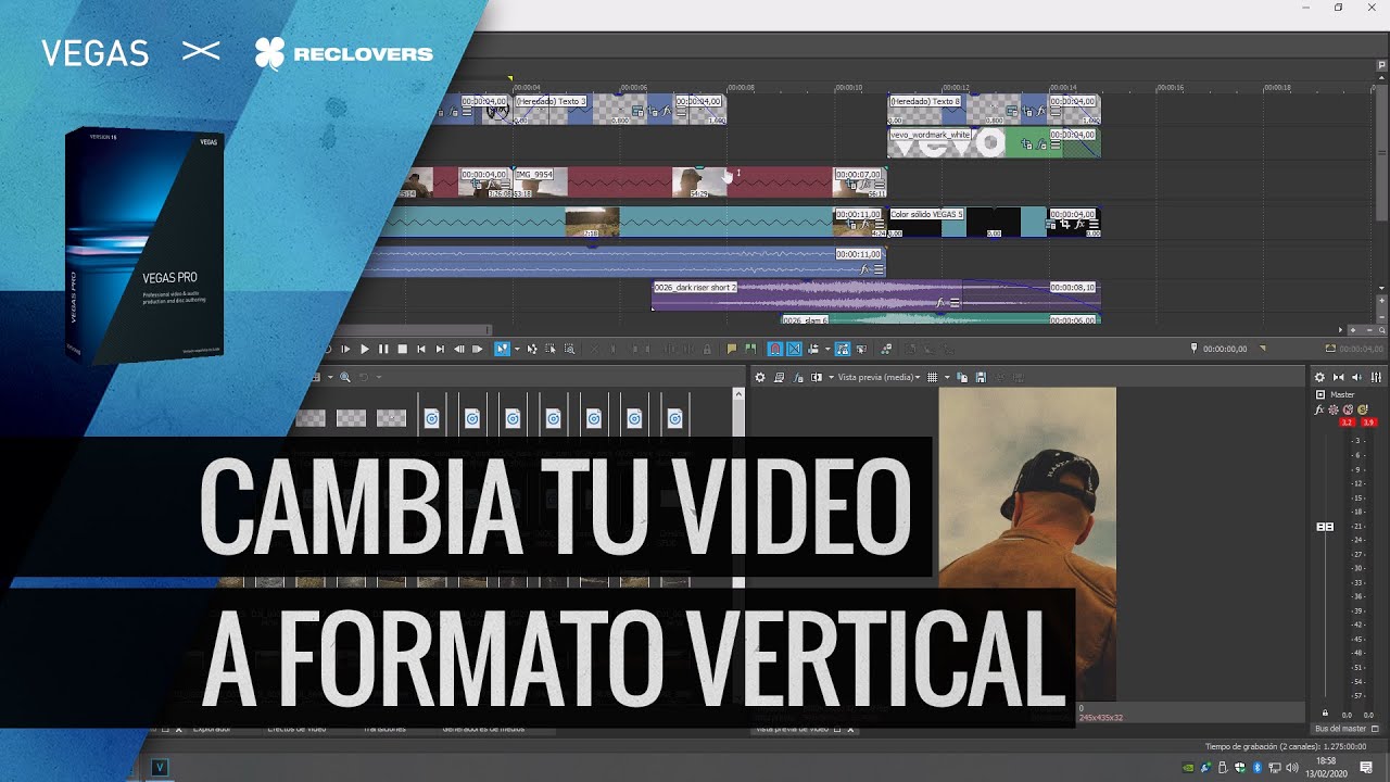 VEGAS PRO 17 - Cambia tu video a formato vertical para Instagram (Tutorial)