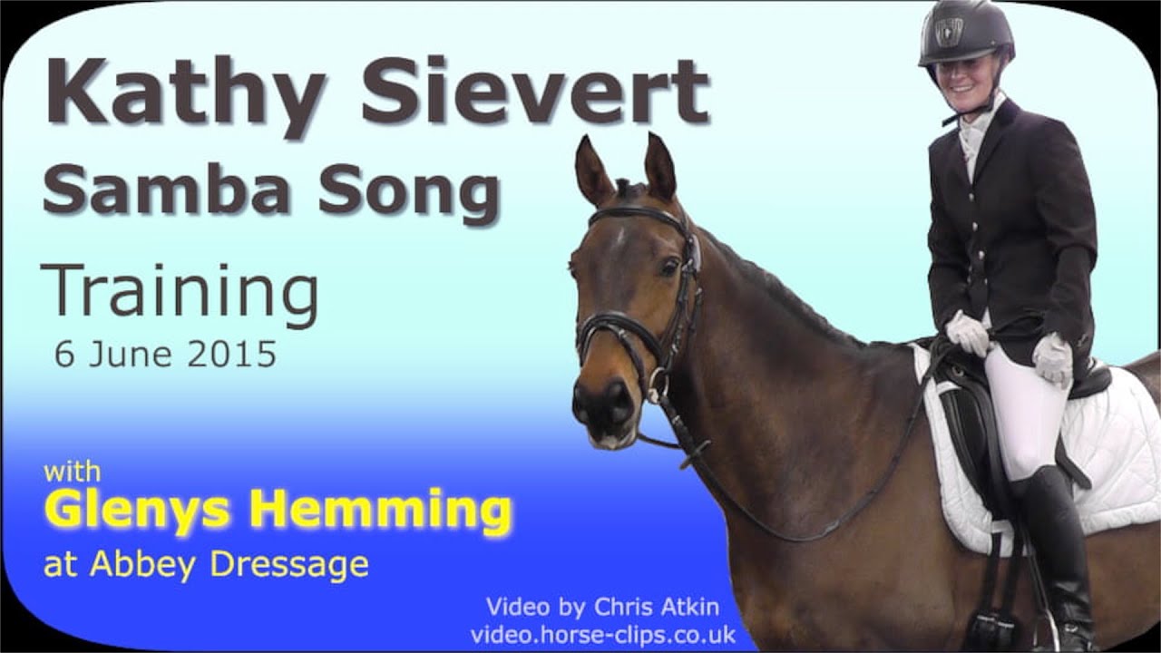 Dressage Training: Kathy Sievert & Samba Song with Glenys Hemming 6/6/15