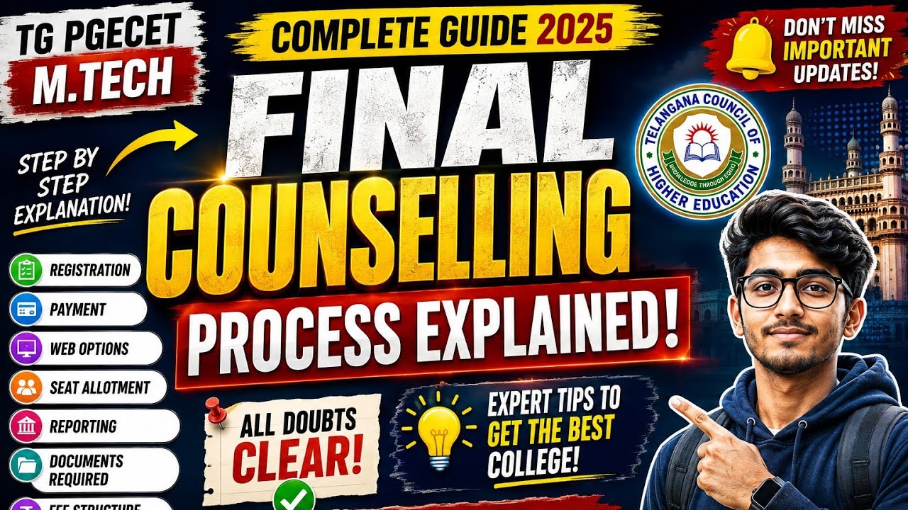 TG PGECET M.Tech FINAL PHASE Counselling 2026 &ndash; Complete Process Explained
