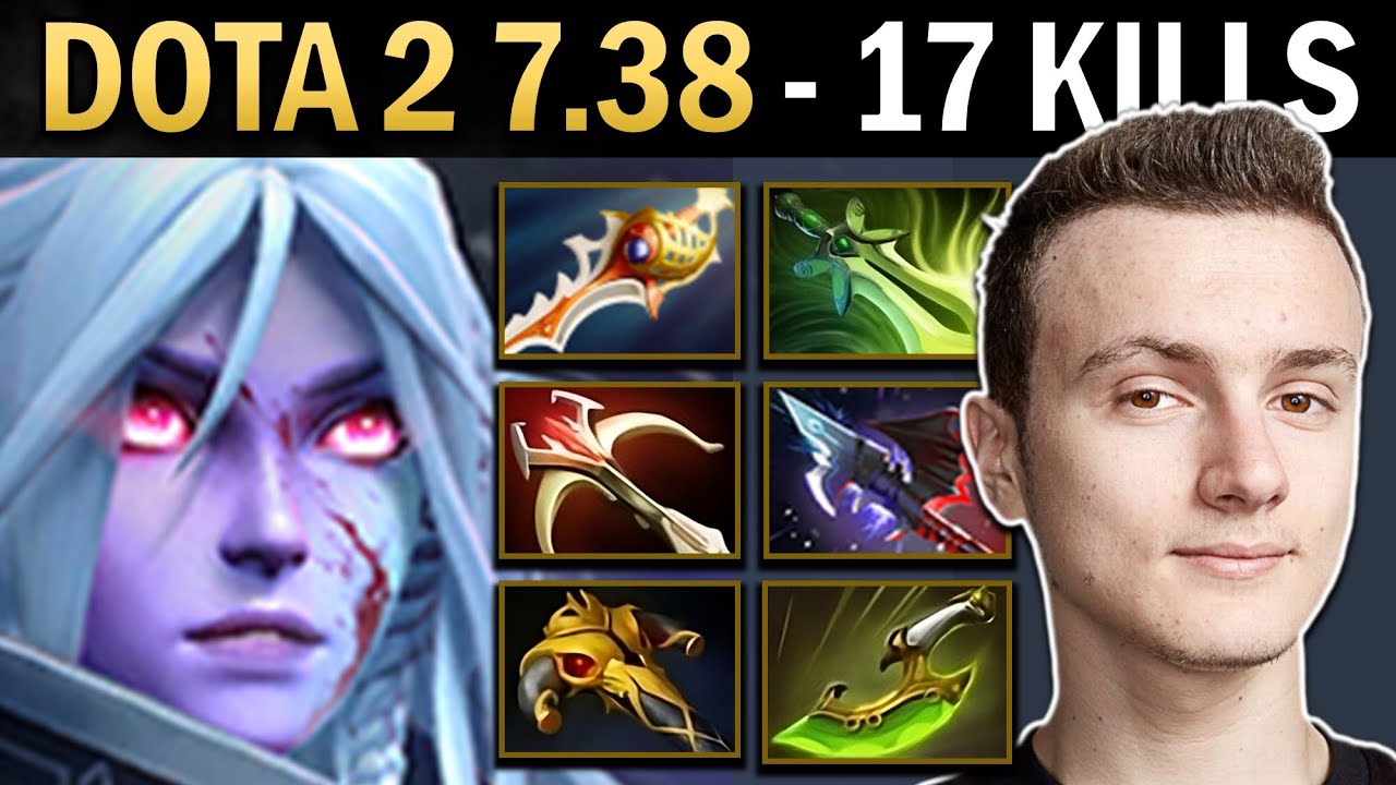 Drow Ranger Gameplay Miracle with 17 Kills and 1000 GPM - Dota 2 7.38