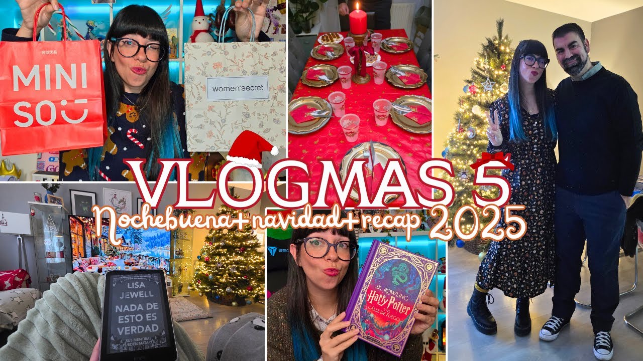 Último Vlogmas🎄Nochebuena, Navidad, HAULS, recap del 2025 y mis looks festivos✨