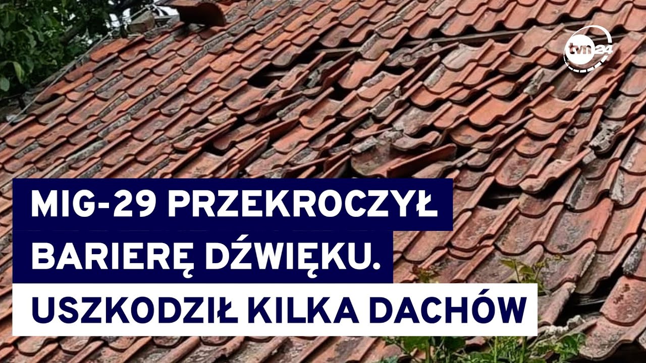 Nad wsią Szaleniec myśliwiec przekroczył barierę dźwięku. Wypadły szyby z okien [TVN24]