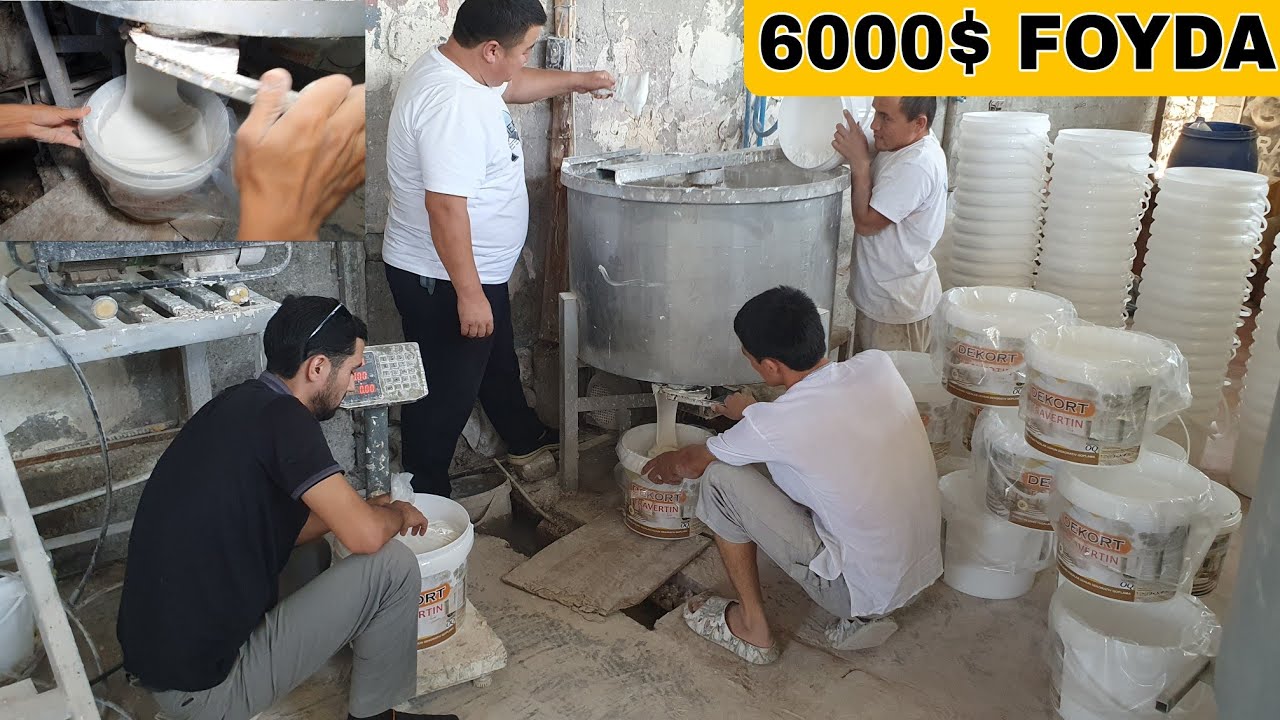 6000$ FOYDA TRAVERTIN ISHLAB CHIQARISH