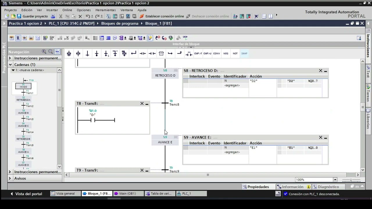 Control De 6 Cilindros Neumáticos Utilizando Tia Portal y FluidSim
