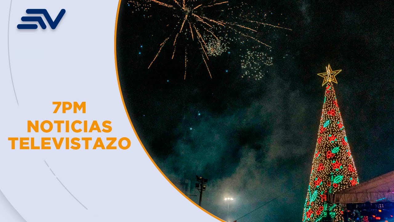 Encendida del árbol de Navidad del Policentro; una tradición desde 1998 | Televistazo | Ecuavisa