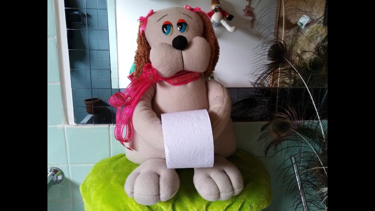 Perrito Porta Rollo de Papel Higienico
