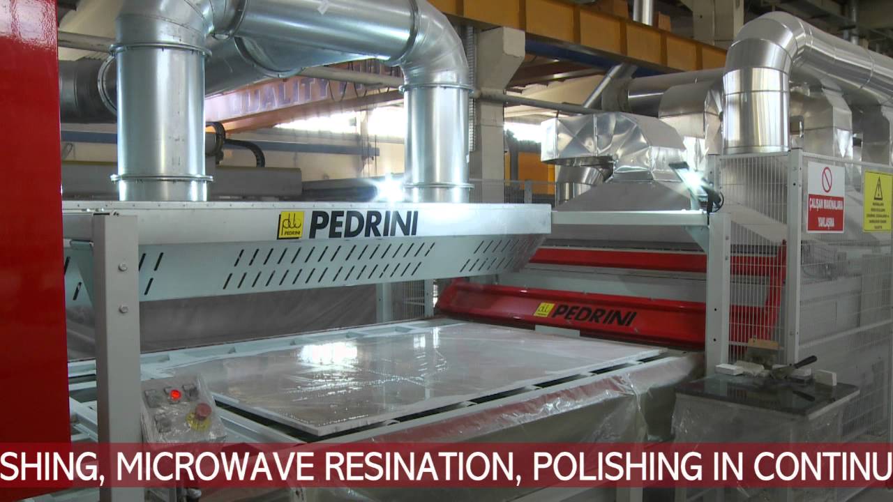 PEDRINI SPA - MICROWAVE RESINLINE FOR MARBLE SLABS - RESINATURA A MICROONDE PER LASTRE DI MARMO