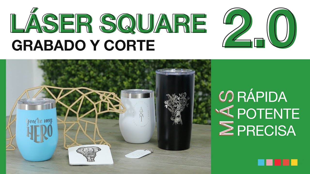 🔥 𝗚𝗿𝗮𝗯𝗮𝗱𝗼 𝘆 𝗰𝗼𝗿𝘁𝗲 𝗹𝗮́𝘀𝗲𝗿 𝗲𝗻 𝗽𝗹𝗮𝗻𝗼 𝘆 𝗰𝗼𝗻 𝗿𝗼𝘁𝗮𝘁𝗶𝘃𝗼 | Láser Square 2.0 Color Make® |Láser de diodo azul