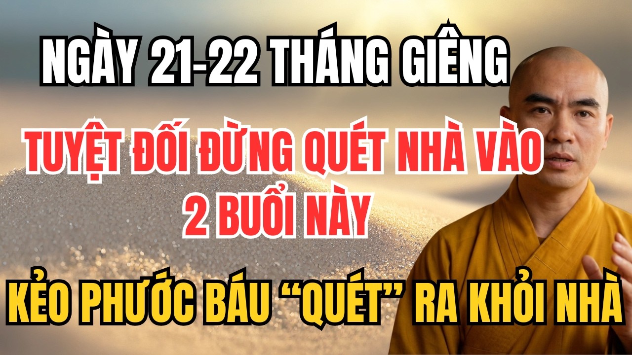 NGÀY 21-22 THÁNG GIÊNG: TUYỆT ĐỐI ĐỪNG QUÉT NHÀ VÀO 2 BUỔI NÀY, KẺO PHƯỚC BÁU “QUÉT” RA KHỎI NHÀ