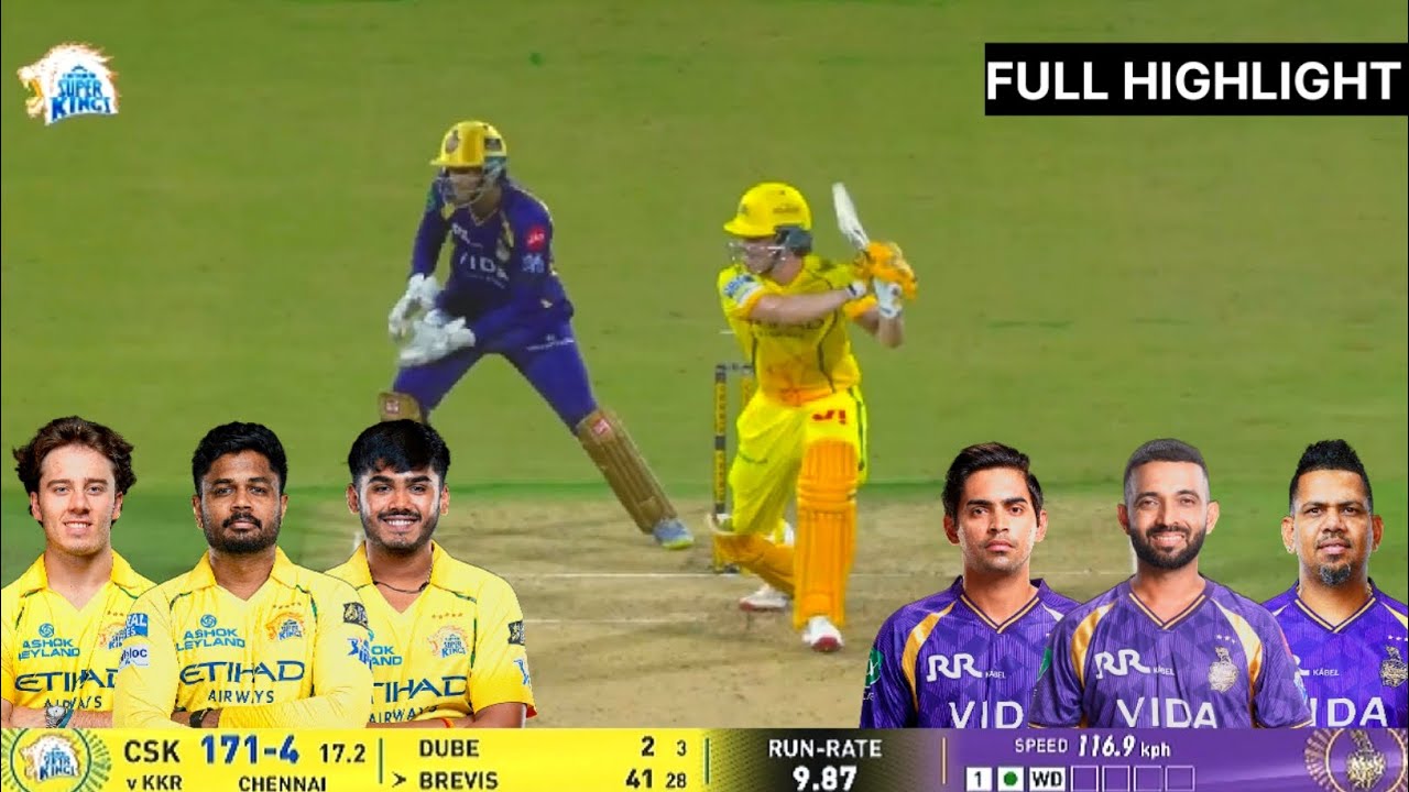 CSK vs KKR IPL 2026 Full Match Highlights | KKR vs CSK | Today IPL Highlights