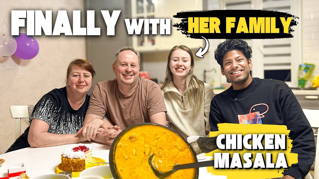 Russian Girl invited me to her Home to Cook Chicken Masala Curry 🇷🇺