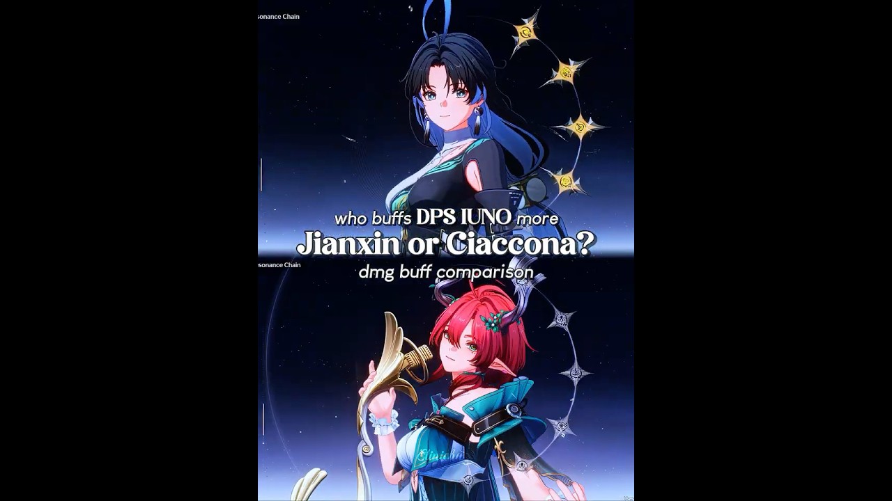 Jianxin vs Ciaccona buff comparison for DPS IUNO