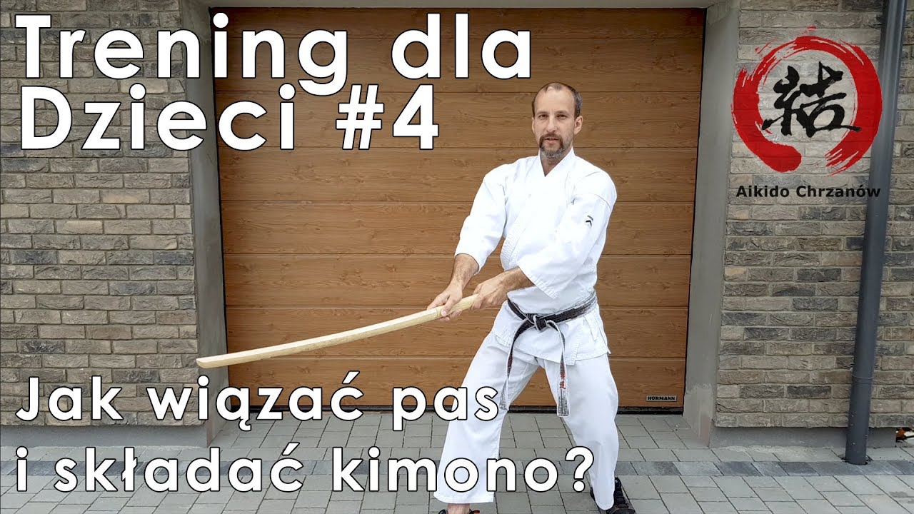 Trening Aikido dla Dzieci #4 - Jak wiązać pas i składać kimono? Piotr Burnos