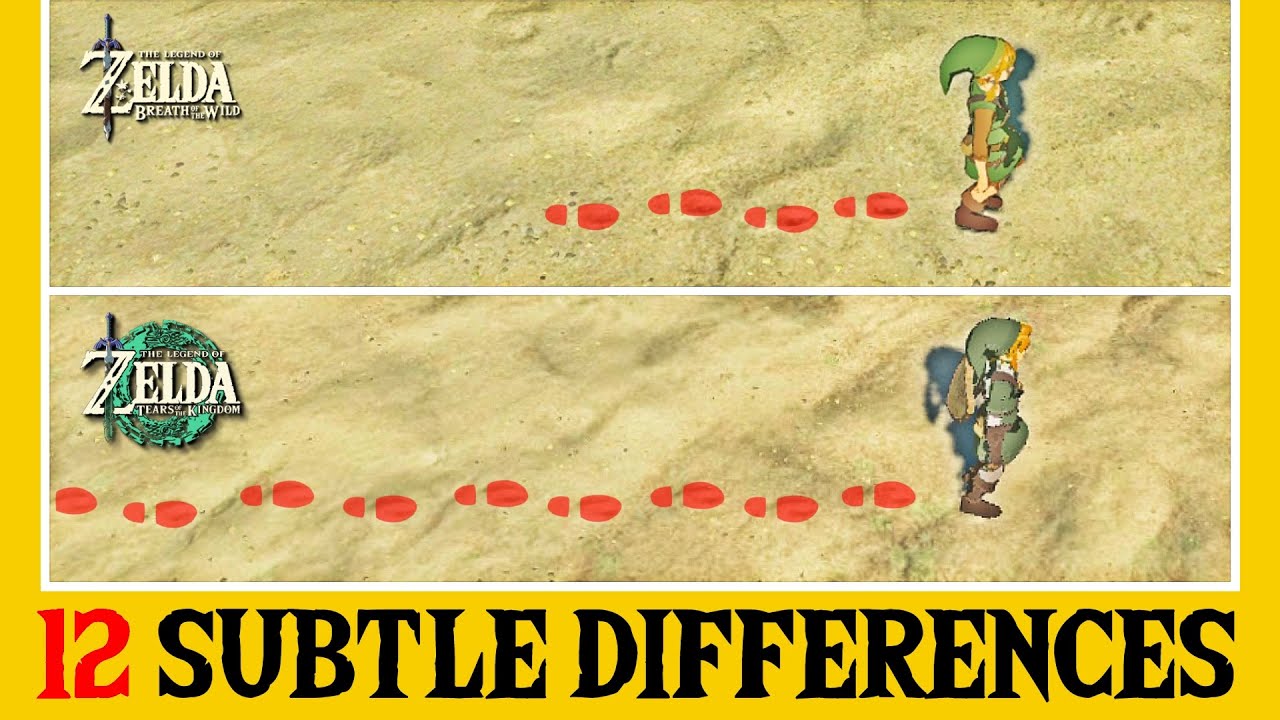12 Other Subtle Differences between Zelda: Tears of the Kingdom and BOTW
