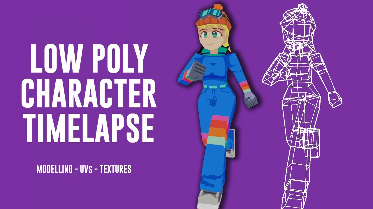 Stylized Low Poly Character Modelling Timelapse