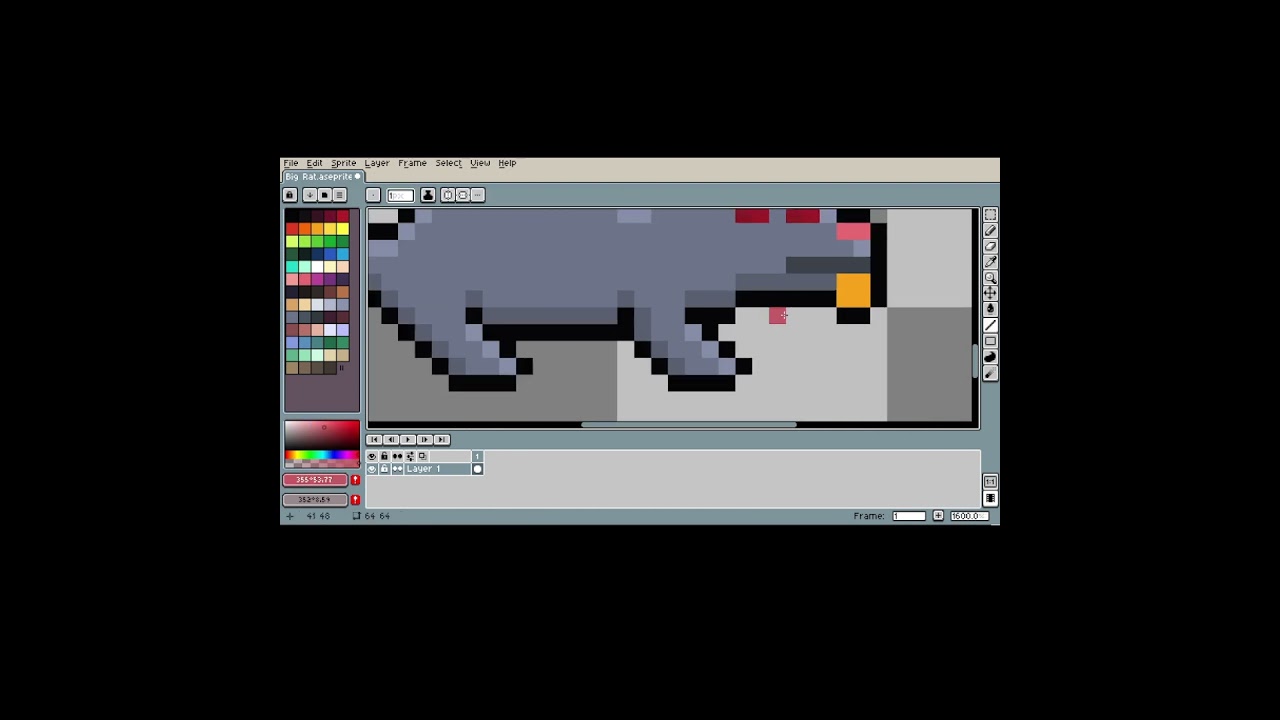 Big Rat Short #pixelart #animation #timelapse #indiedev #gameanimation #2danimation #gameasset