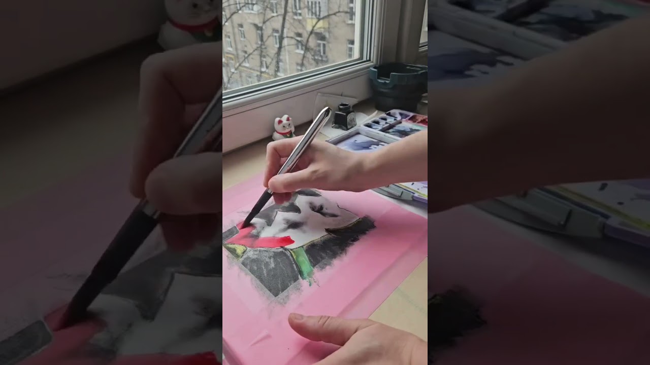 Рисую красный амариллис❤️‍🔥