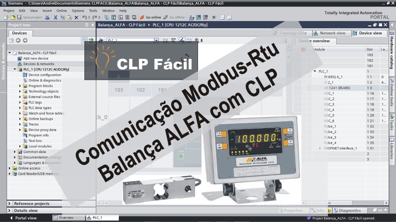 CLP Comunicando com uma Balança ALFA - CLP Fácil