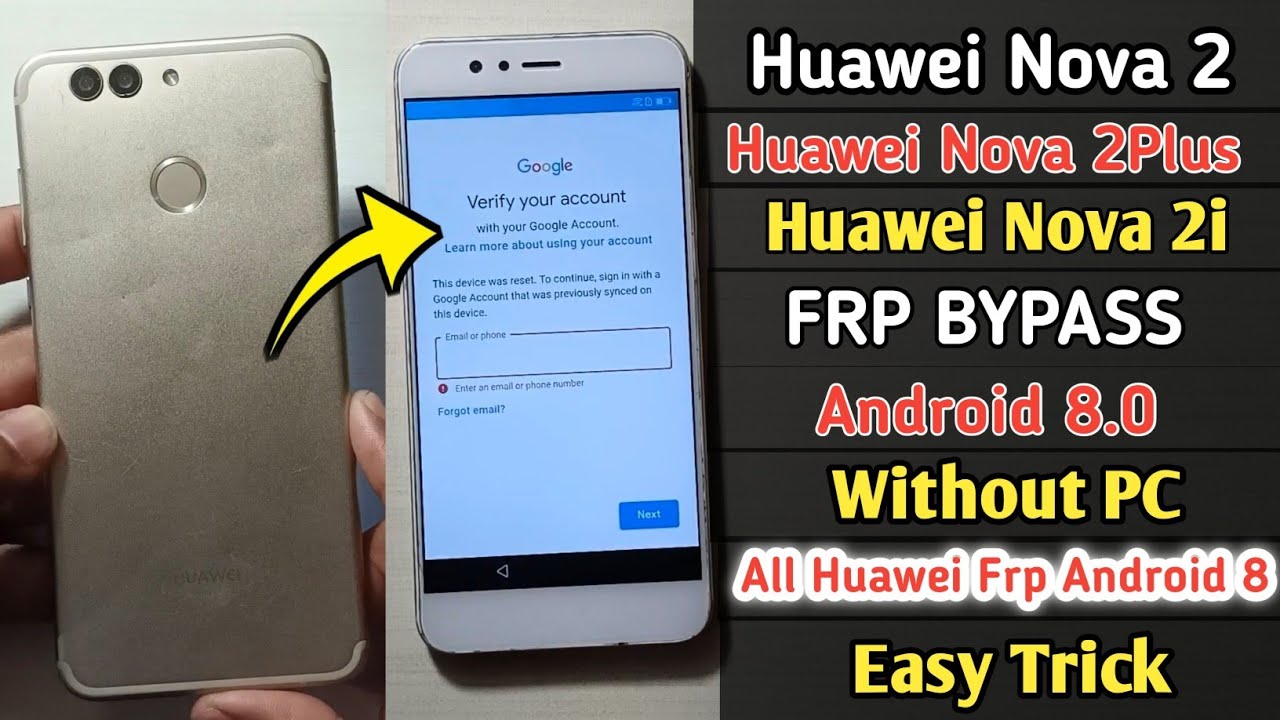 Huawei Nova 2 plus frp bypass | Huawei Nova 2i/2 plus frp bypass 2024 No pc | All Huawei Android 8.0