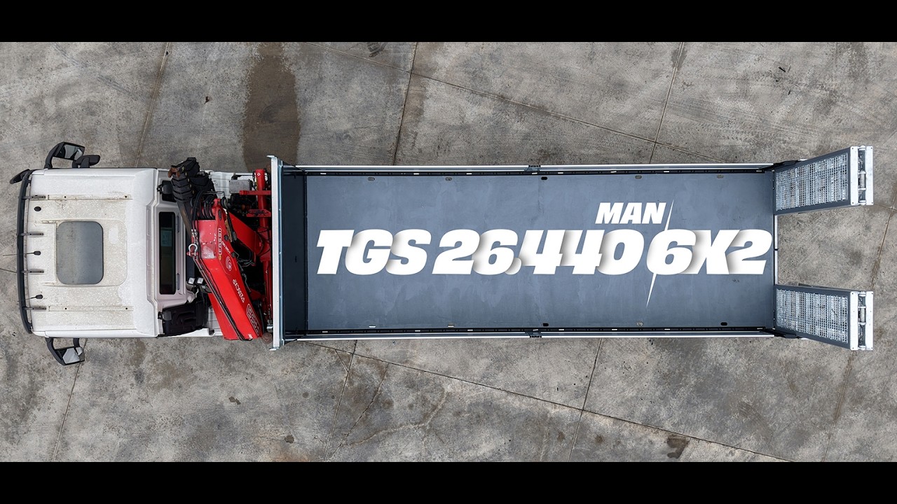 MAN TGS 26.440 - carrellone tre assi e rampe idrauliche