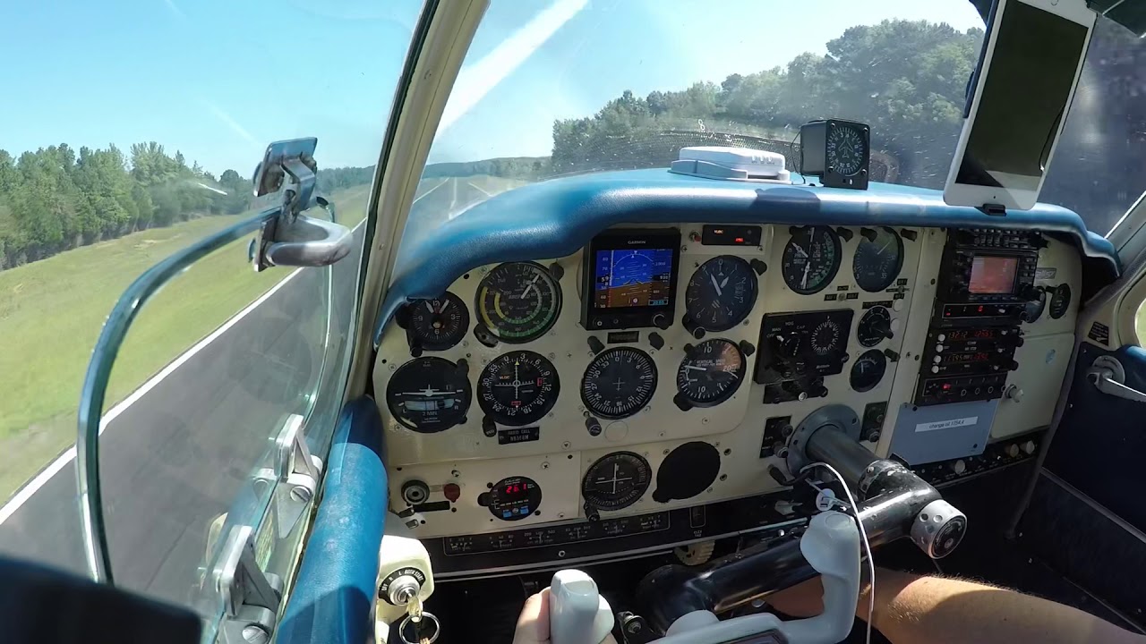 Taking off from Petit Jean State Park in a Beech Debonair!