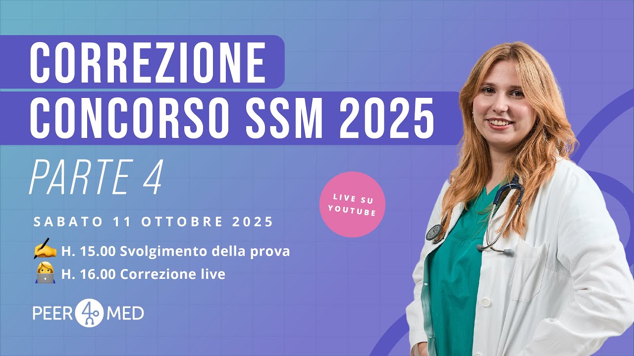 Correzione Live Prova ufficiale del Concorso SSM 2025 parte 4