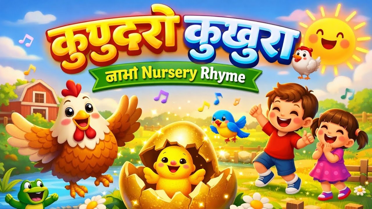 🐔 कुखुरो कुखुरा | Nepali Nursery Rhyme for Kids | Funny Animated Children’s Song 🎵