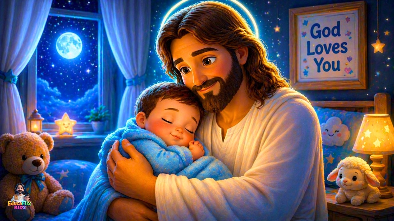 Sleep with Jesus Under the Stars | Christian Lullaby for Kids | EducaFlix Kids