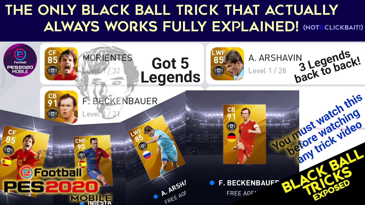Legends Black Ball Tricks in PES 2020 Mobile Exposed: Explaining the only trick that actually works
